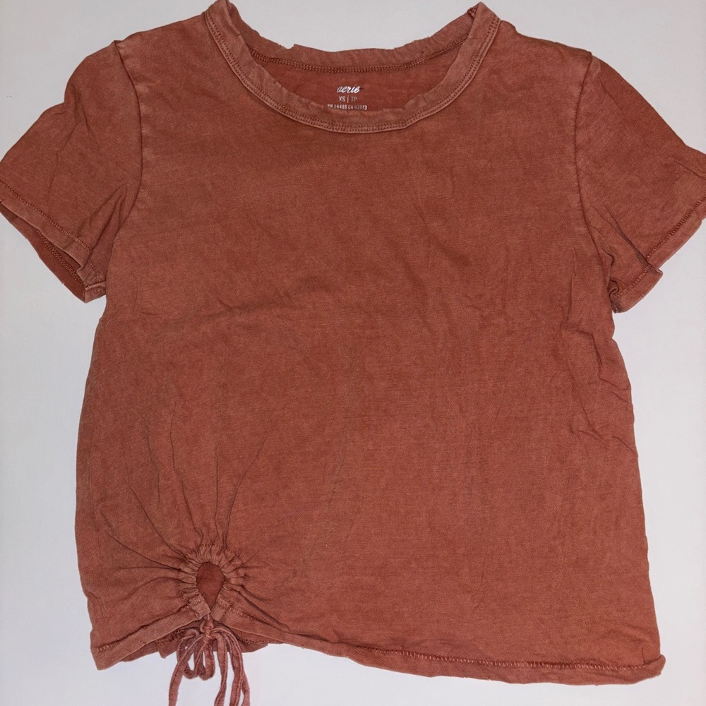 Aerie t shirt with tie